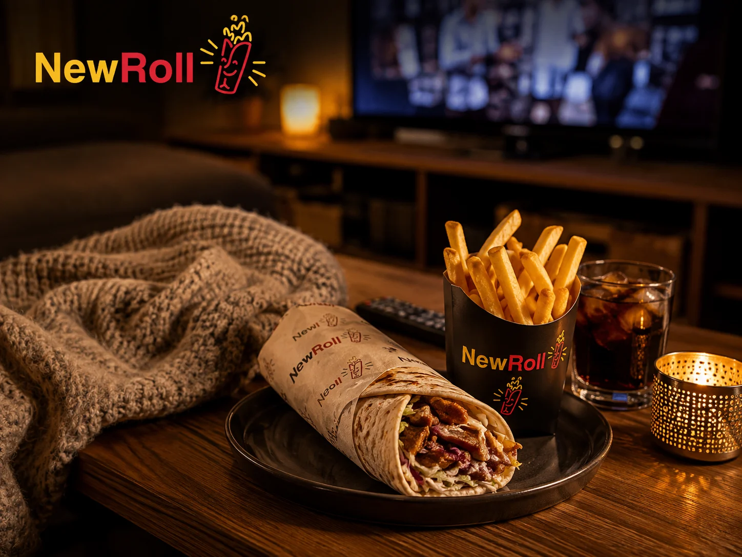 Dürüm kebab y papas de NewRoll para una noche de peli y manta en Las Palmas