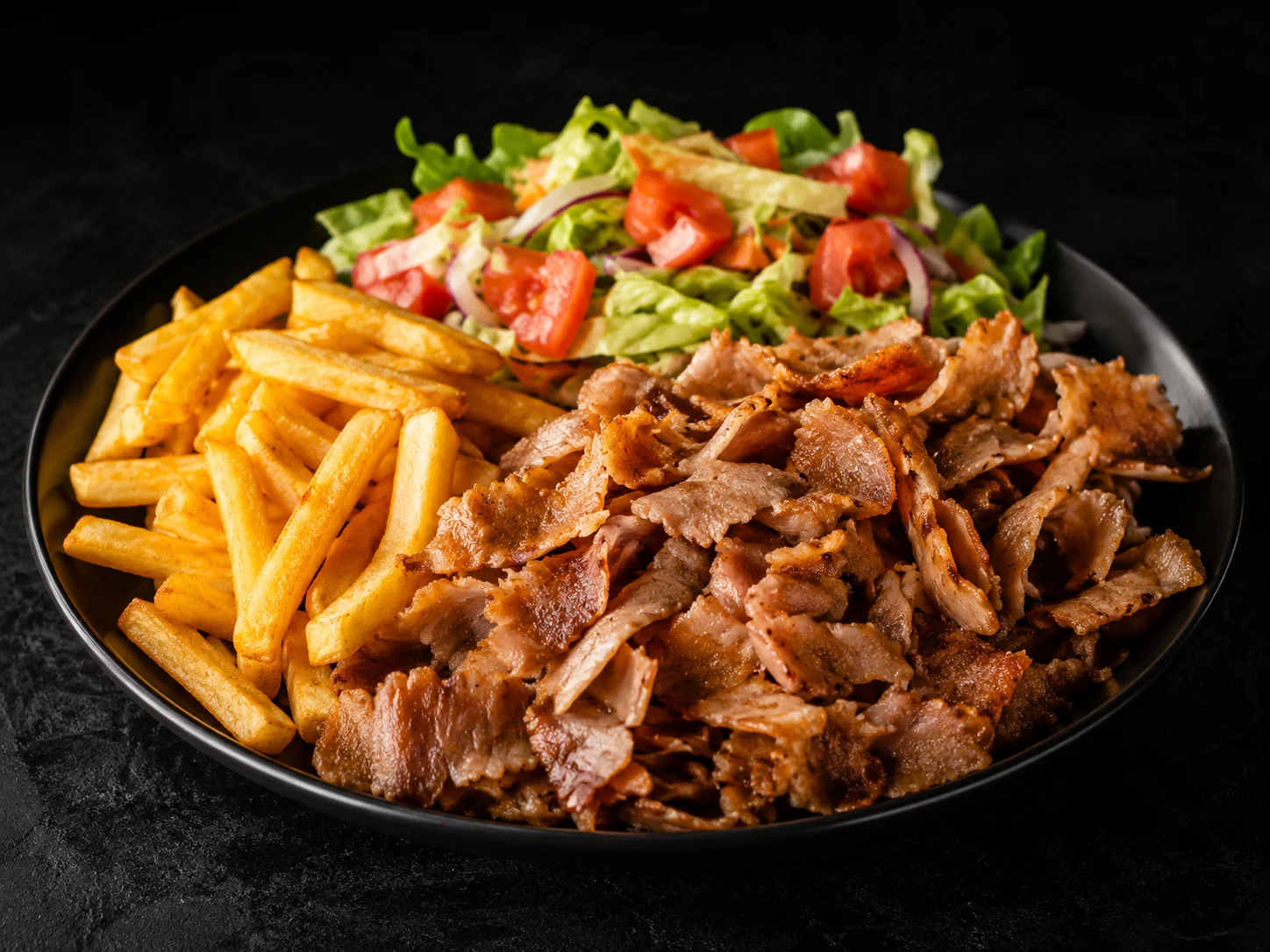 Plato Kebab con Papas y Ensalada de NewRoll en Las Palmas